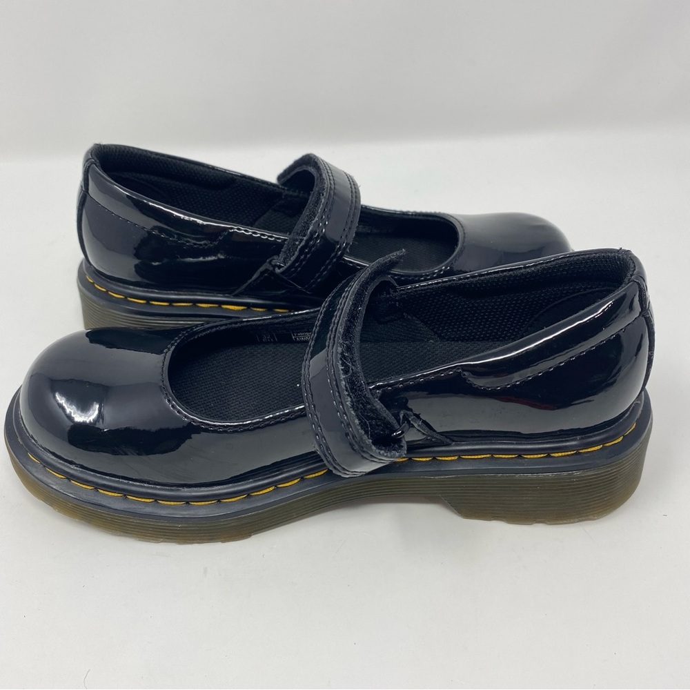 Dr. Martens Girl's 1 Maccy Black Patent Leather Mary Jane Dressy Preppy Shoes - Picture 14 of 15